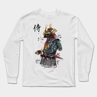 Samurai Watercolor Long Sleeve T-Shirt